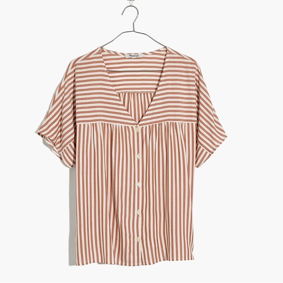 Madewell Rhyme Button-Front Top in Stripe Play. Size small. Like new. TTS. - Picture 8 of 8